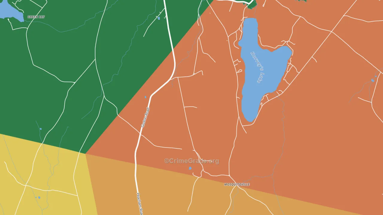 West Barnet, VT Map of Robbery Rates