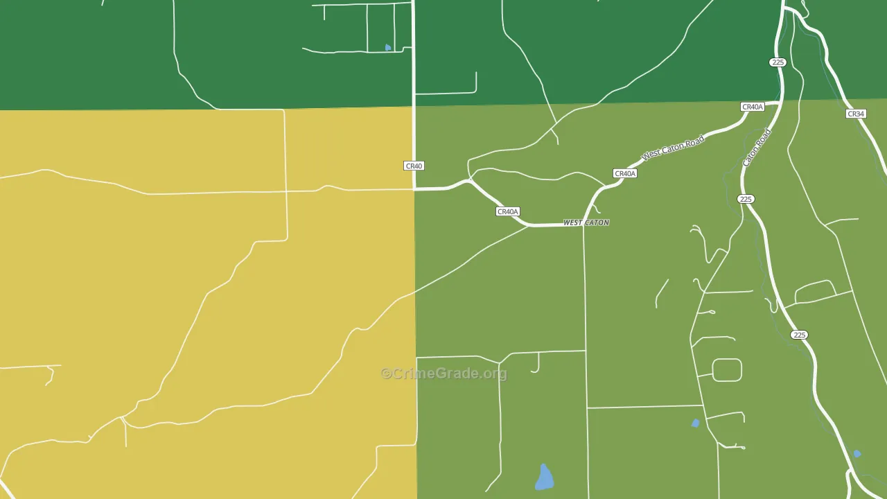 West Caton, NY Map of Robbery Rates