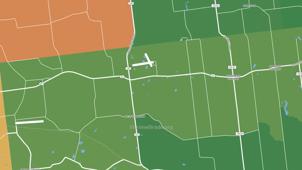 West Charlton, NY Map of Robbery Rates