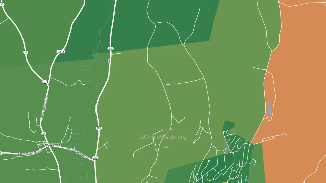 West End, NY Map of Robbery Rates