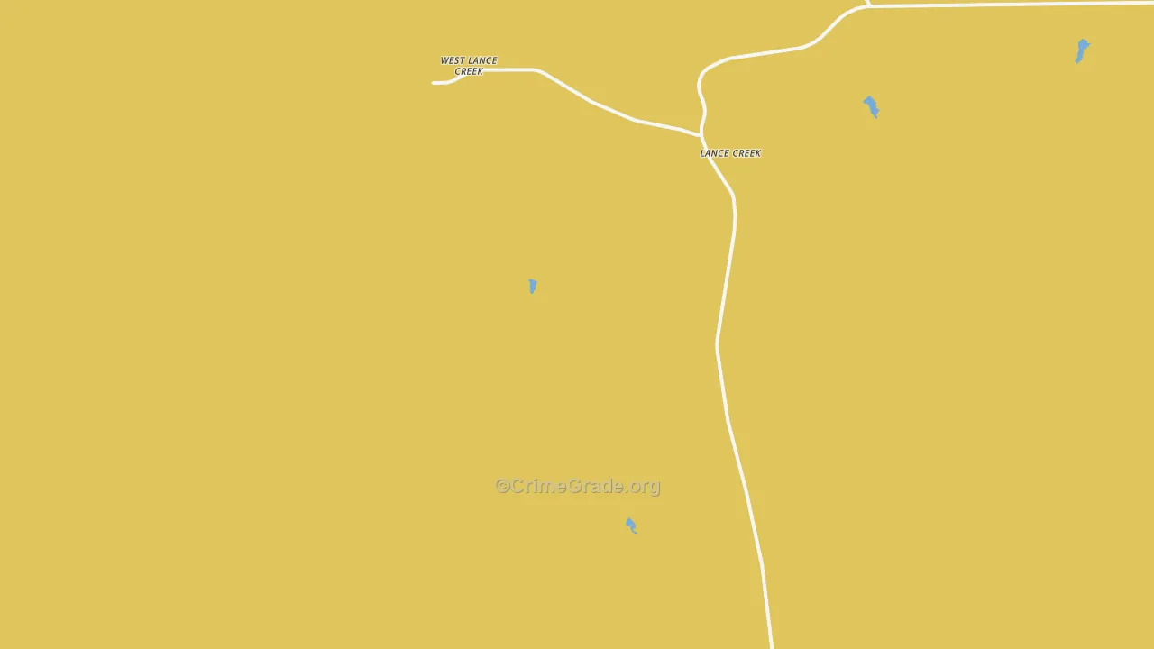 West Lance Creek, WY Map of Robbery Rates