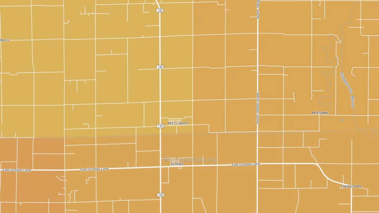West Liberty, IL Map of Robbery Rates
