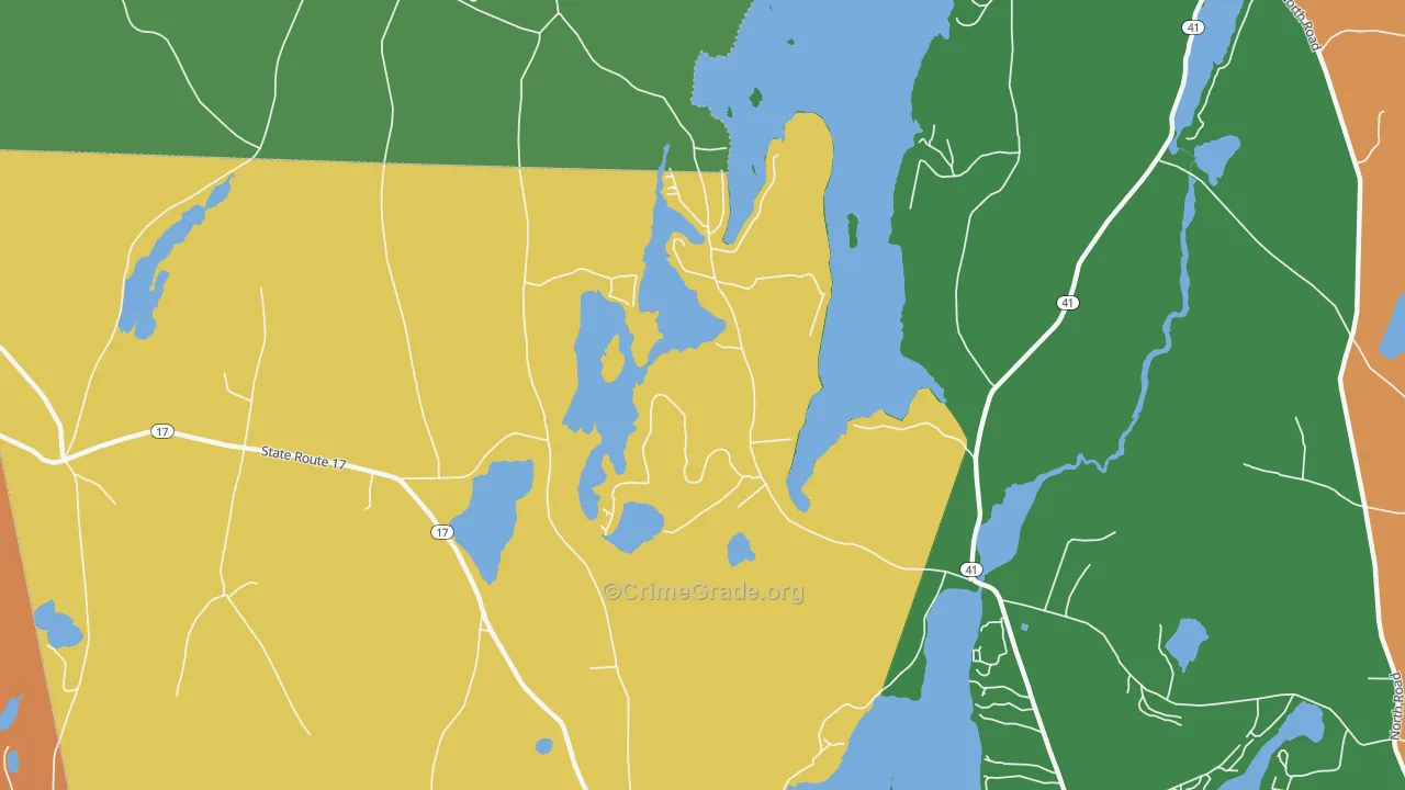 West Mount Vernon, ME Map of Robbery Rates