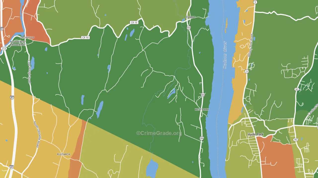 West Park, NY Map of Robbery Rates