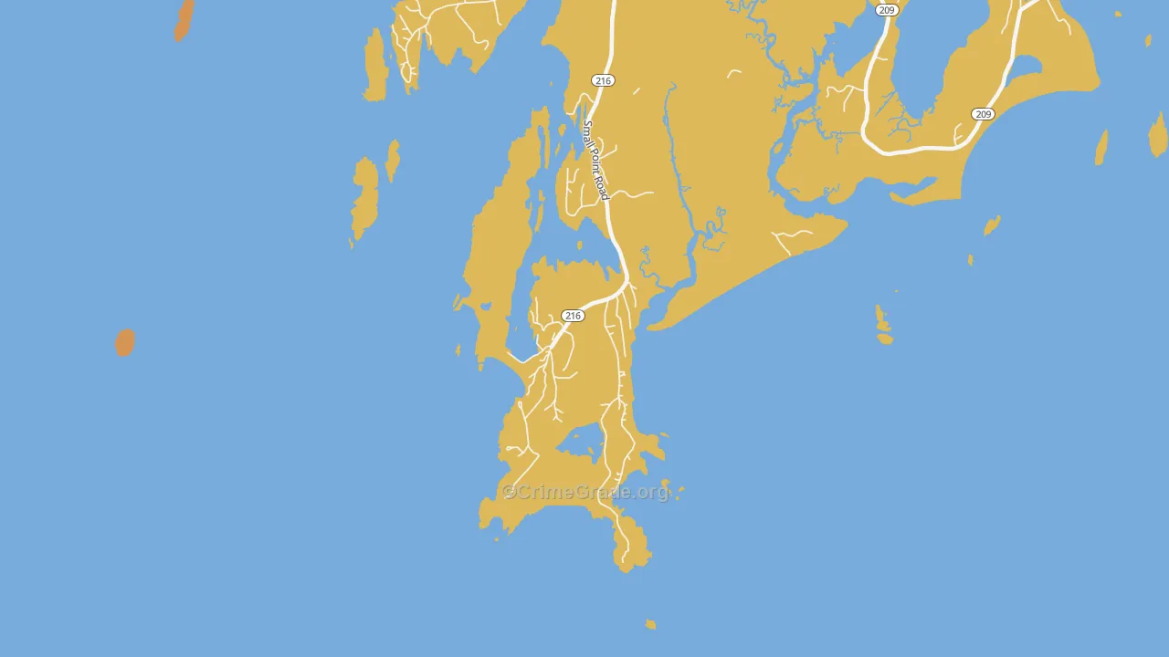 West Point, ME Map of Robbery Rates