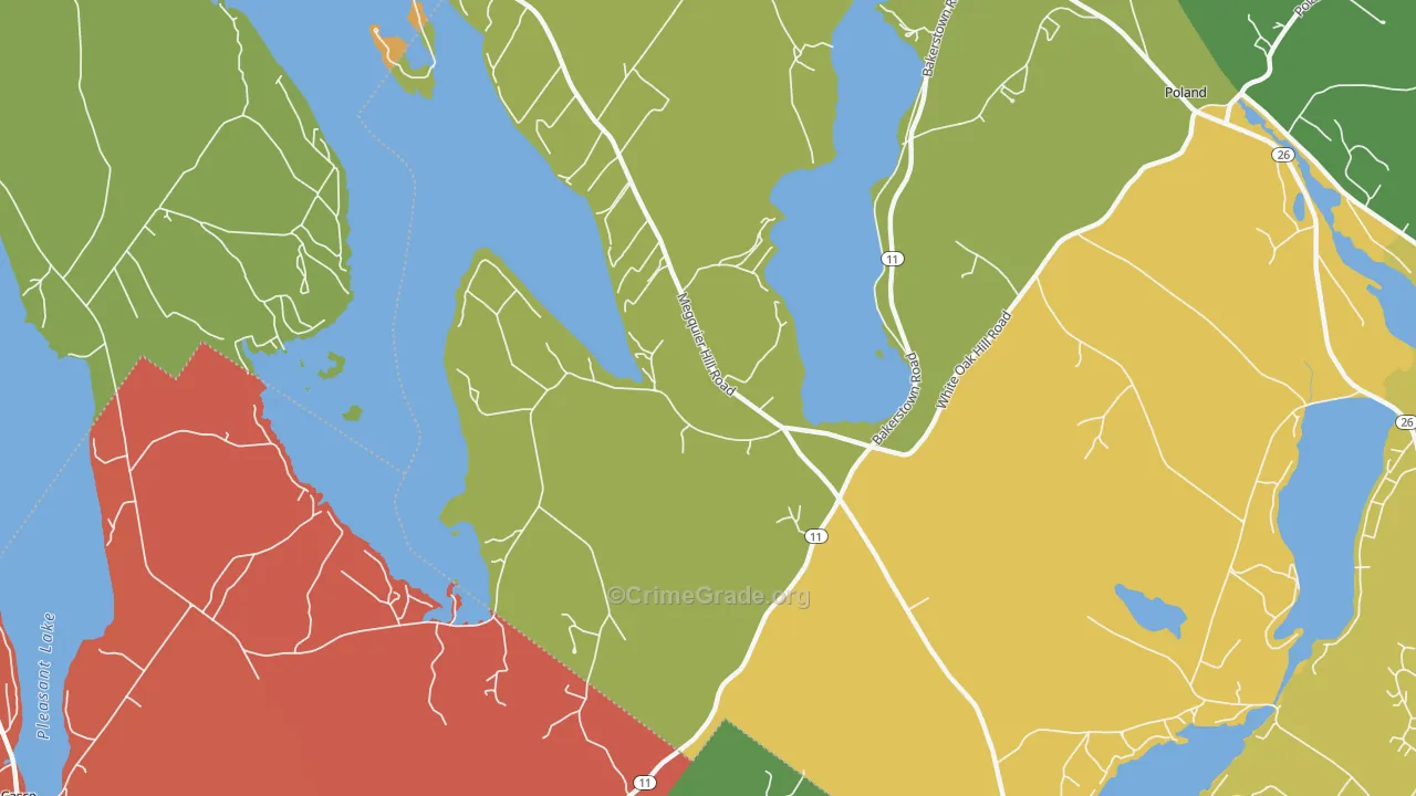West Poland, ME Map of Robbery Rates