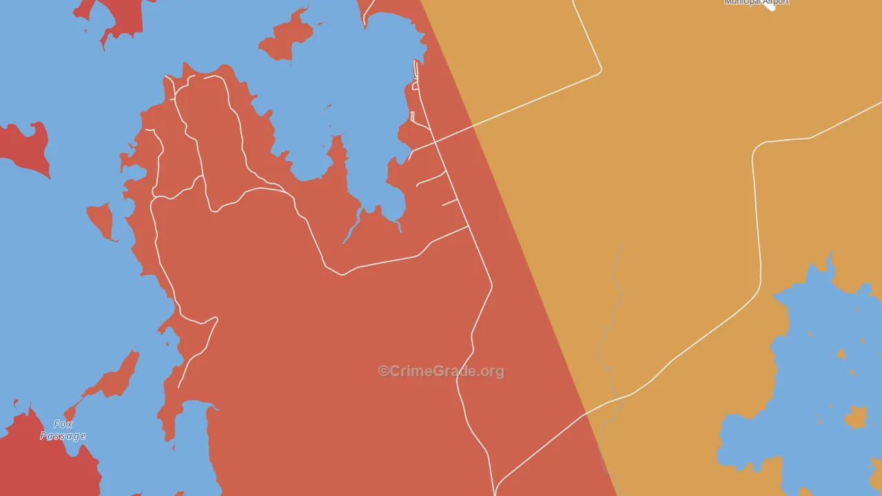 West Princeton, ME Map of Robbery Rates