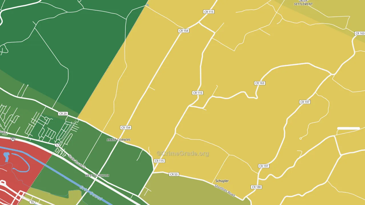 West Schuyler, NY Map of Robbery Rates