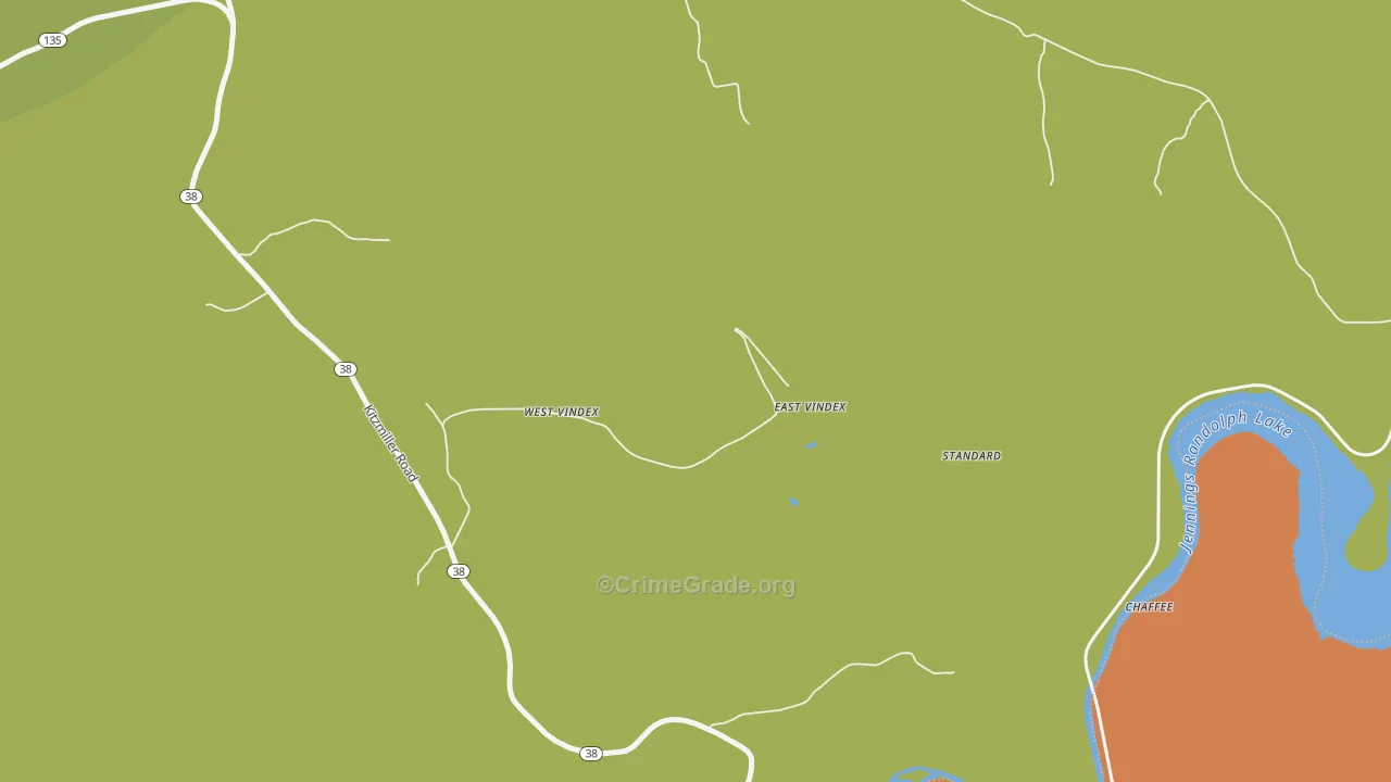 West Vindex, MD Map of Robbery Rates