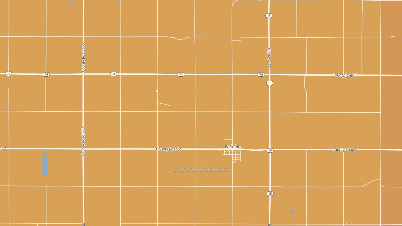 Western, NE Map of Robbery Rates