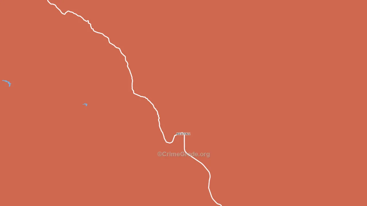 Westfall, OR Map of Robbery Rates