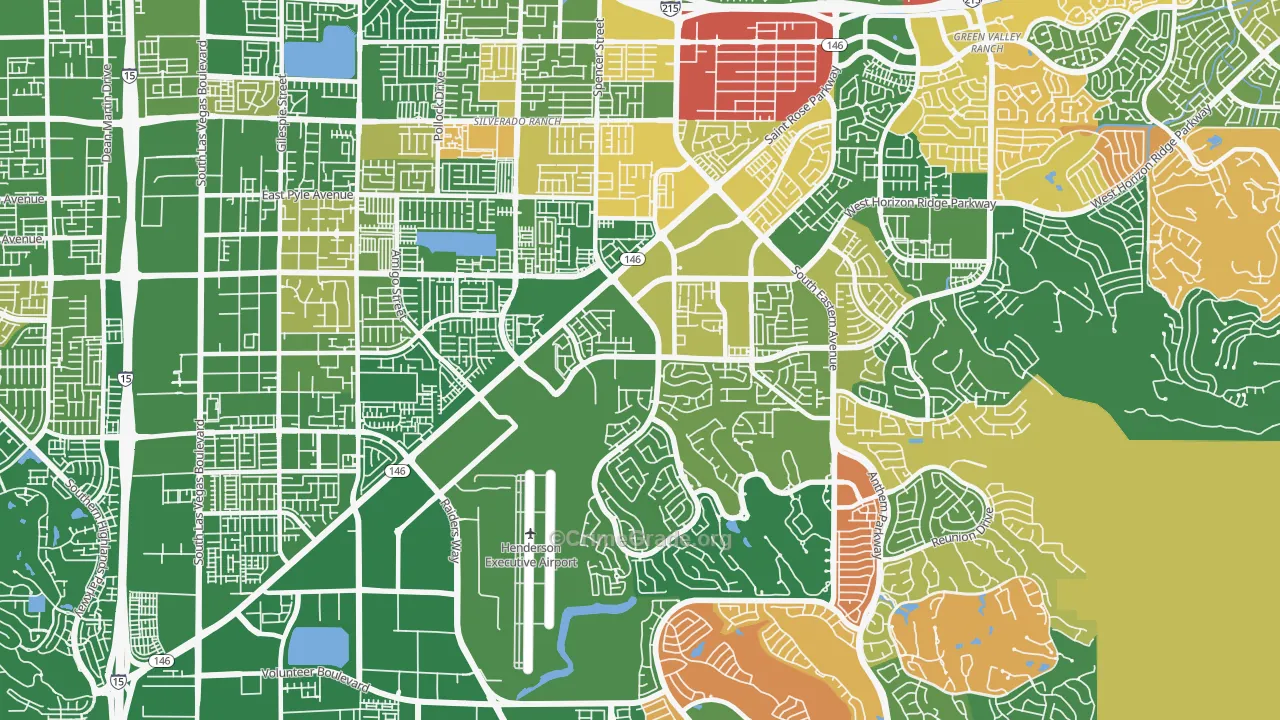 Westgate, Henderson, NV Map of Robbery Rates