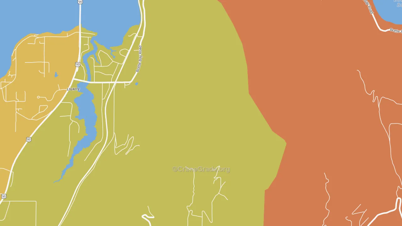 Westmond, ID Map of Robbery Rates