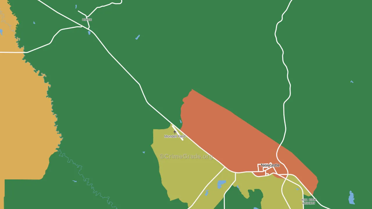 Weston County, WY Map of Robbery Rates