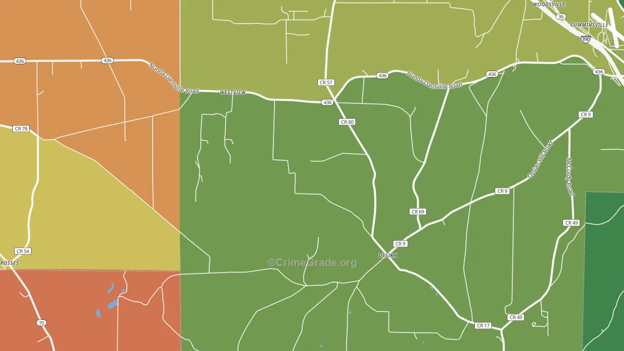 Westview, NY Map of Robbery Rates