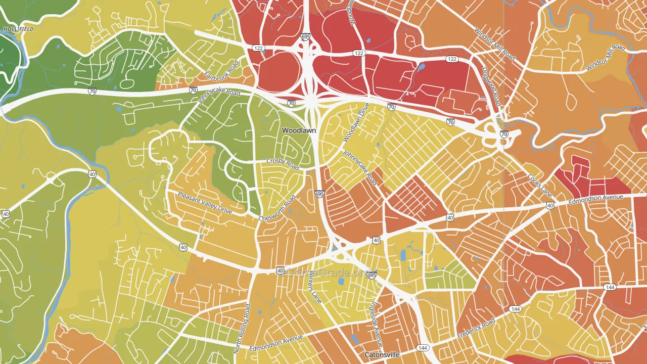 Westview Park, Woodlawn, MD Map of Robbery Rates