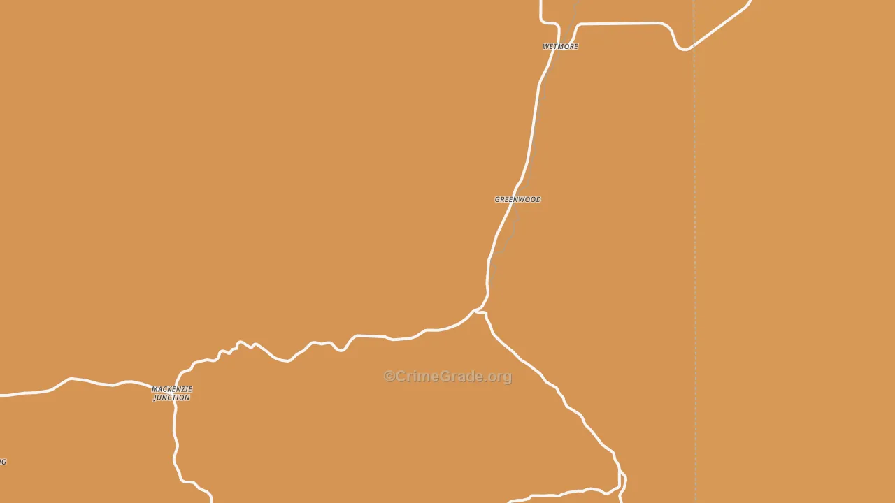 Wetmore, CO Map of Robbery Rates