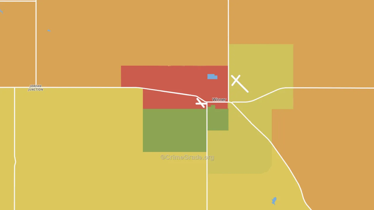 Wewela, SD Map of Robbery Rates