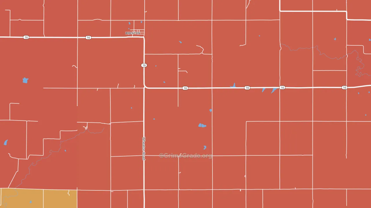 Wheaton, KS Map of Robbery Rates