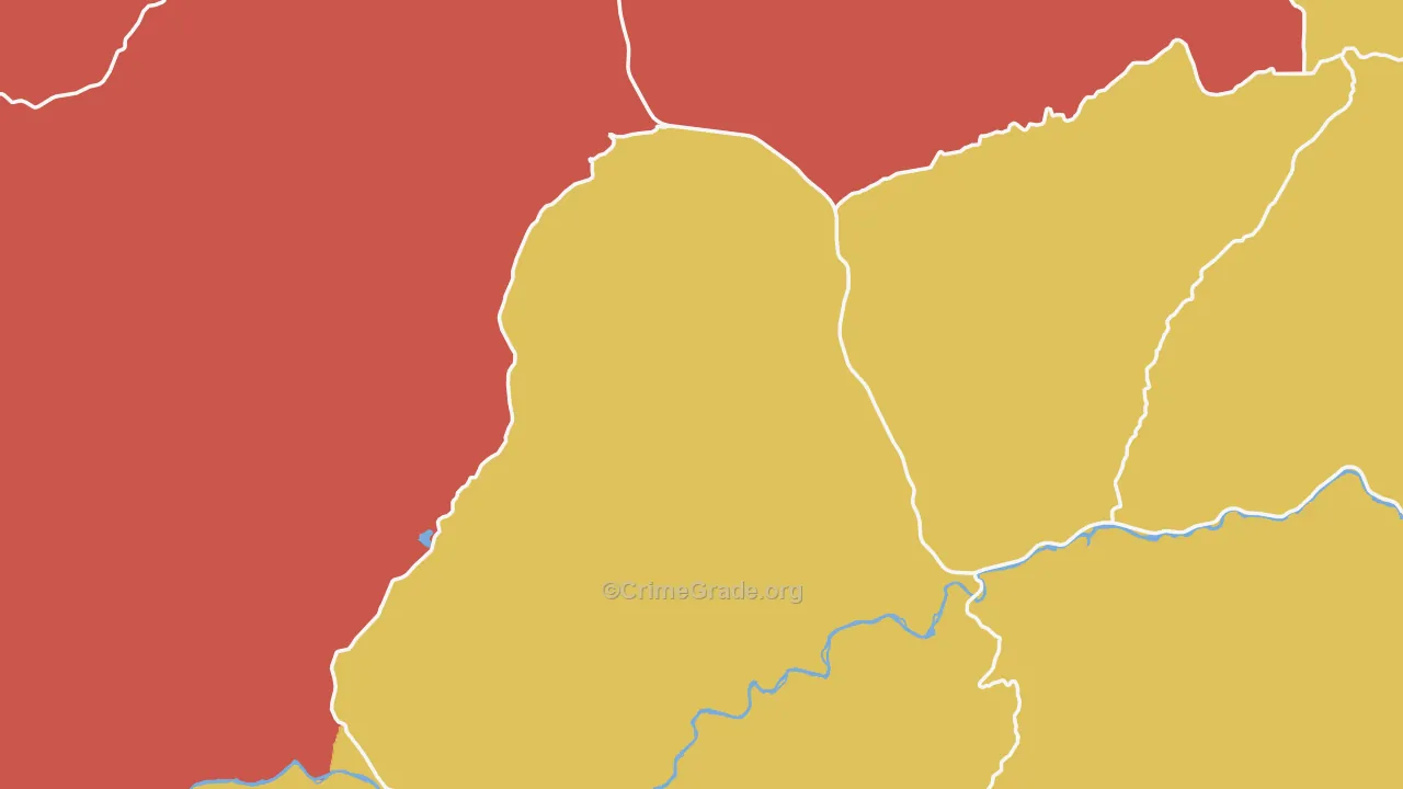 Wheeler County, OR Map of Robbery Rates