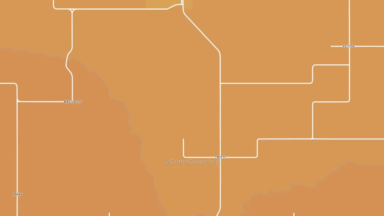 Wheeler County, TX Map of Robbery Rates
