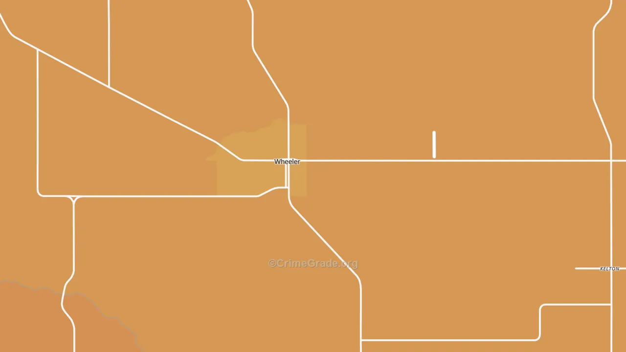 Wheeler, TX Map of Robbery Rates