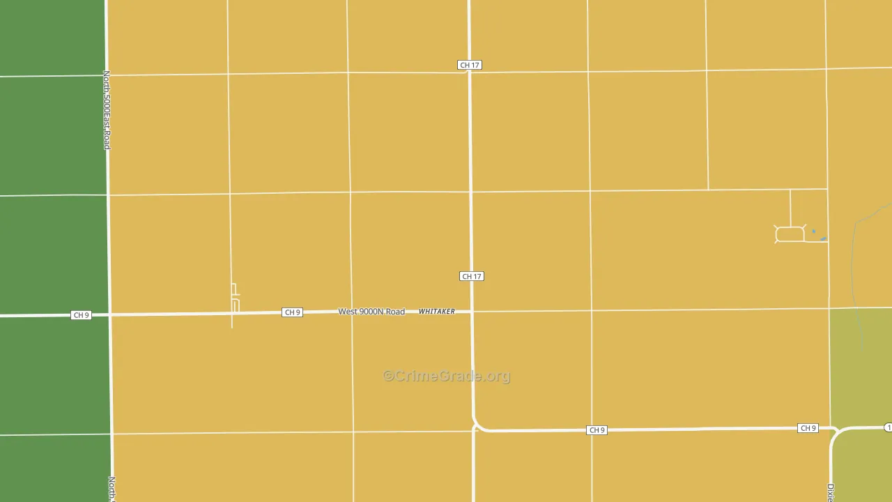 Whitaker, IL Map of Robbery Rates