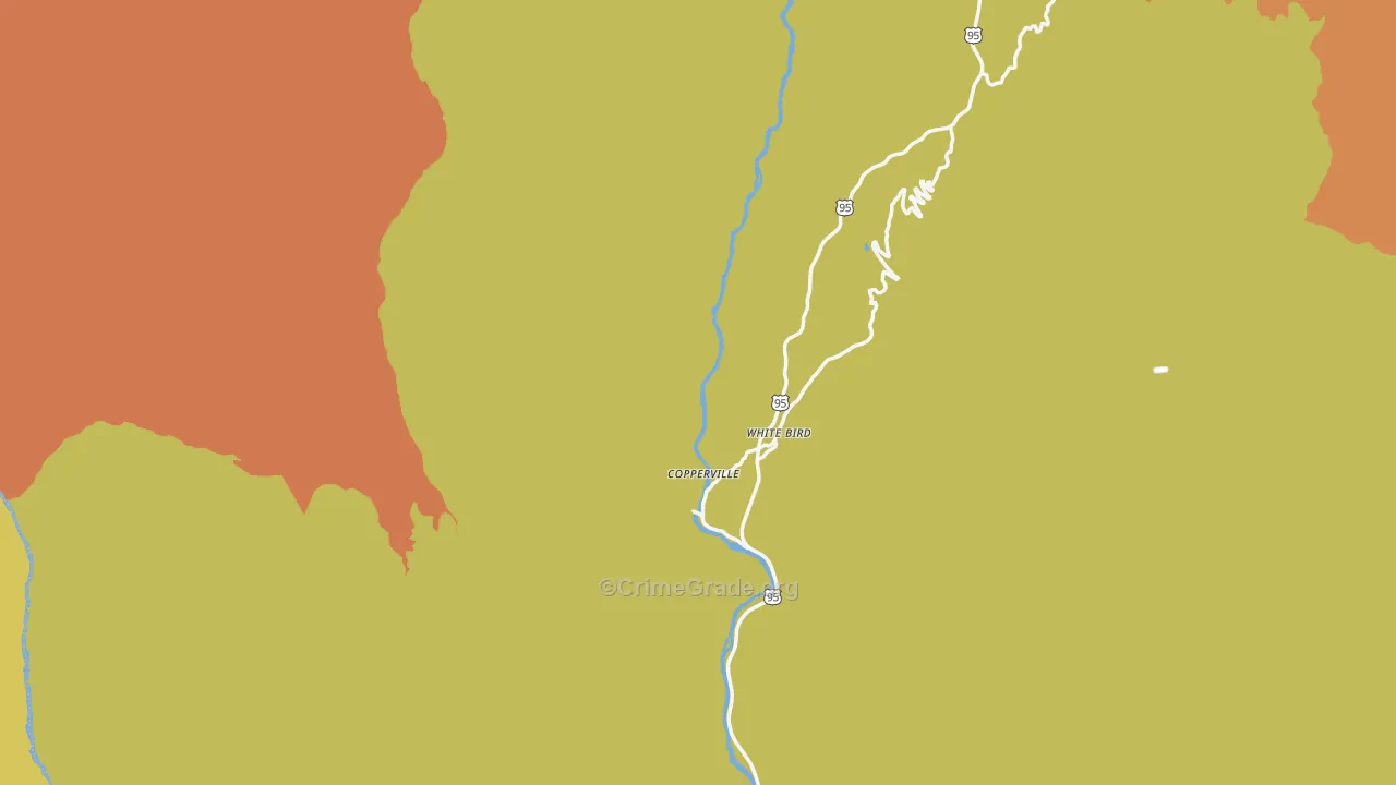 White Bird, ID Map of Robbery Rates