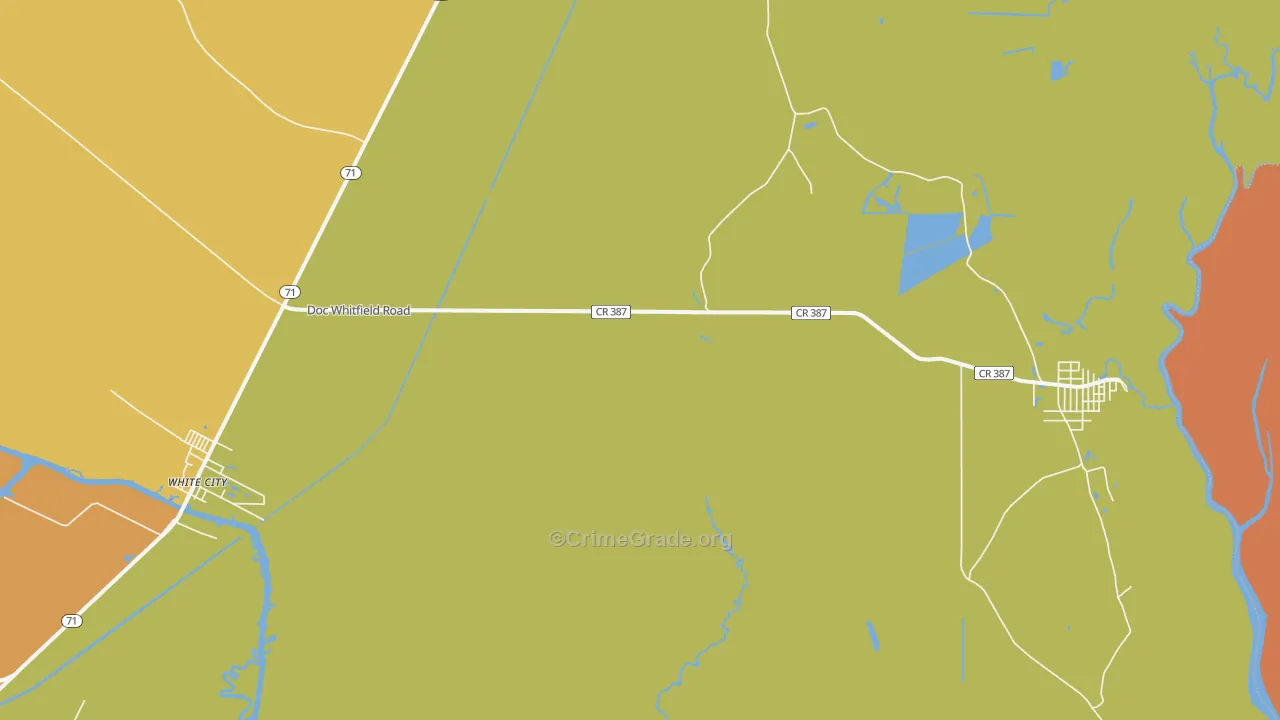 White City, FL Map of Robbery Rates