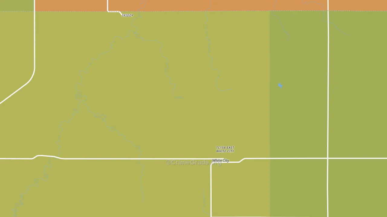 White City, KS Map of Robbery Rates
