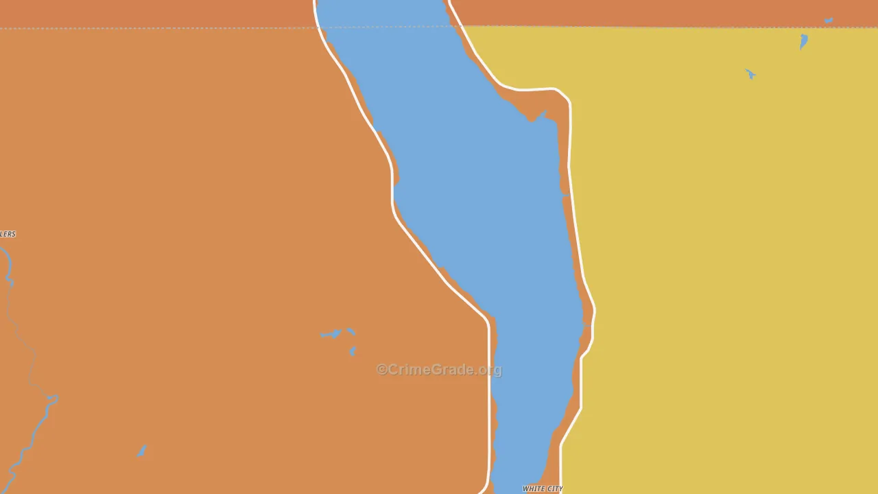 White City, MI Map of Robbery Rates
