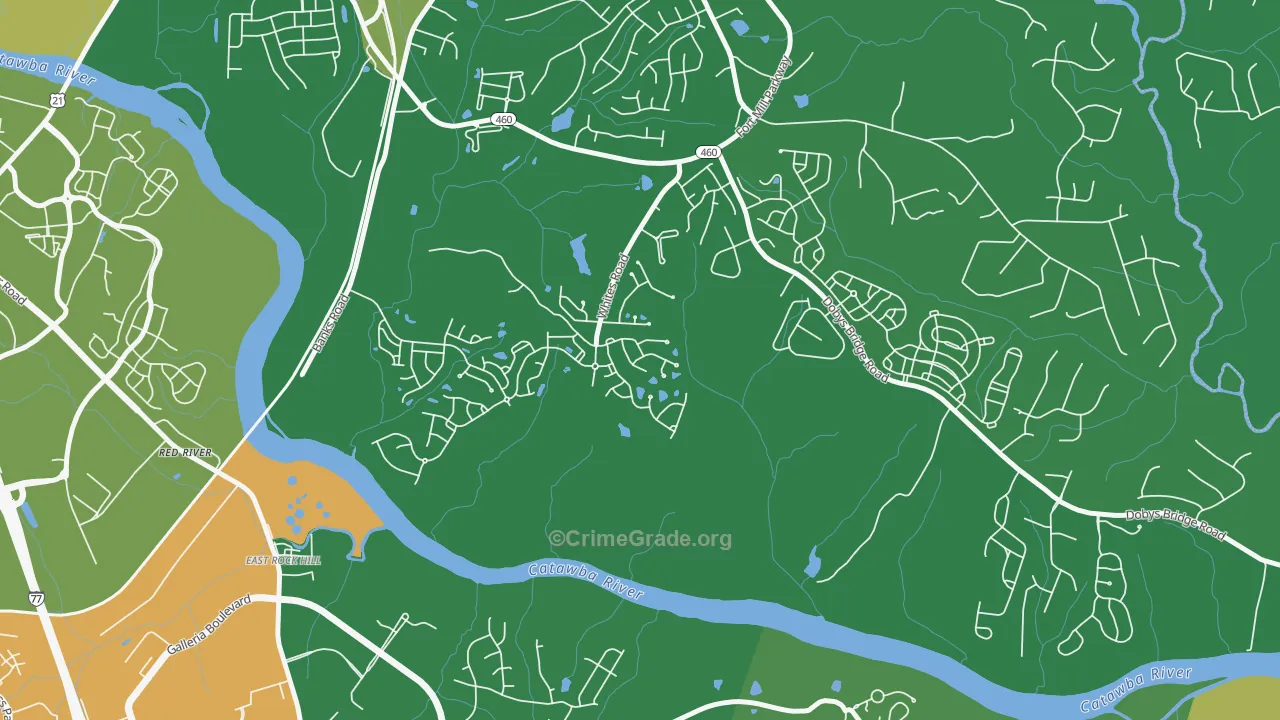 White Grove, Fort Mill, SC Map of Robbery Rates