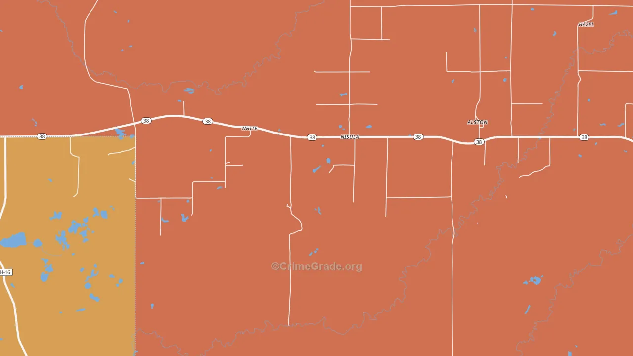 White, MI Map of Robbery Rates