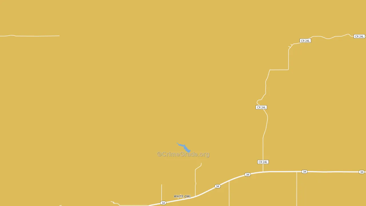 White Owl, SD Map of Robbery Rates