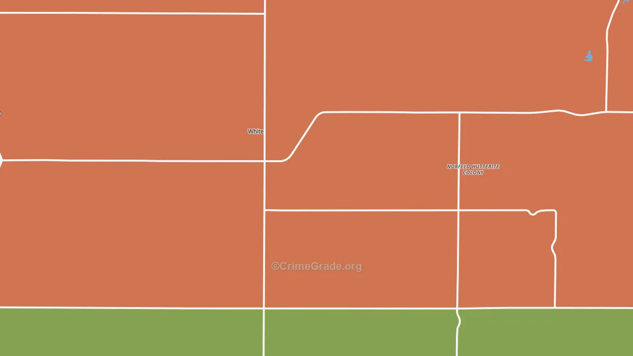 White, SD Map of Robbery Rates