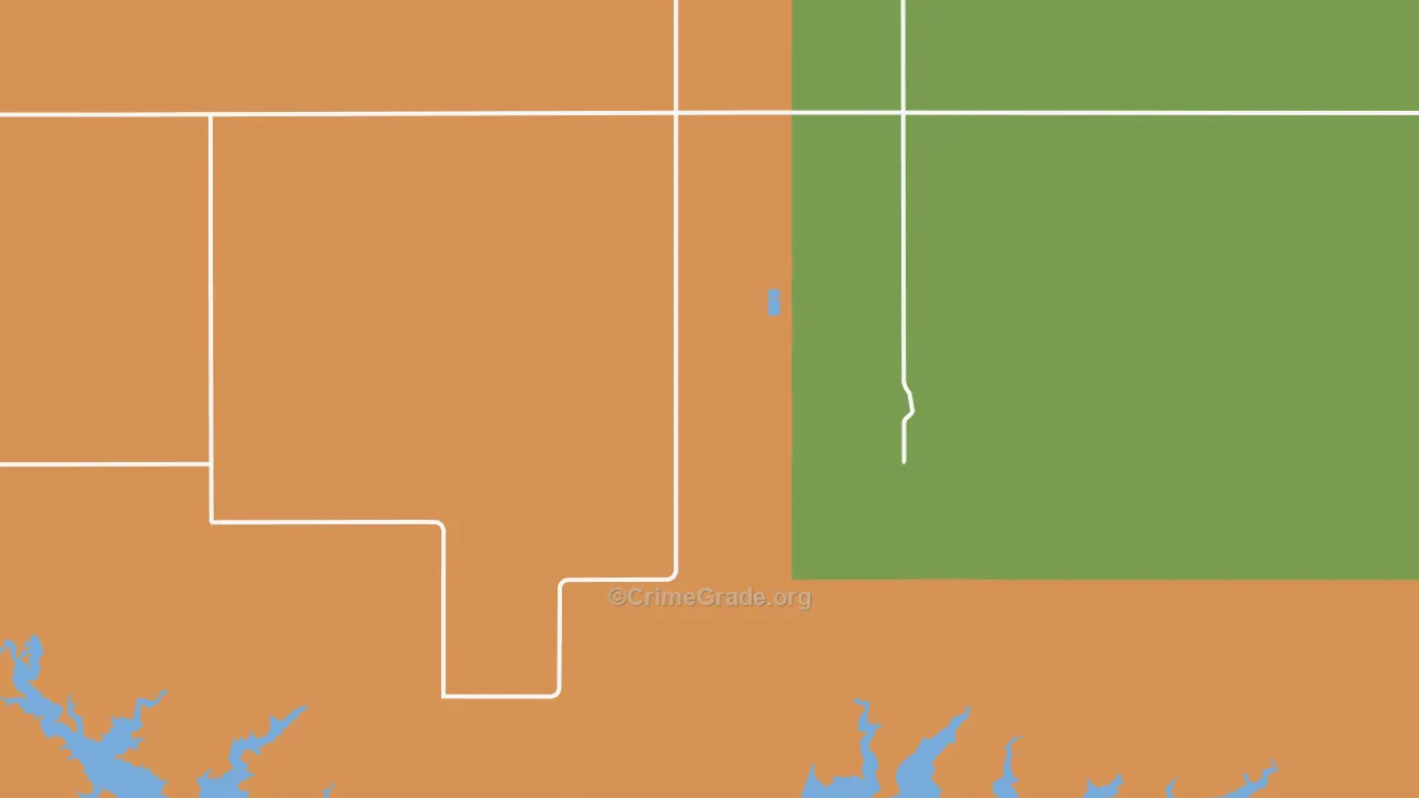 White Shield, ND Map of Robbery Rates