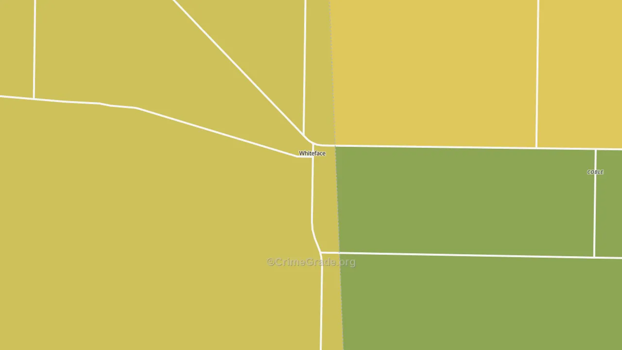 Whiteface, TX Map of Robbery Rates