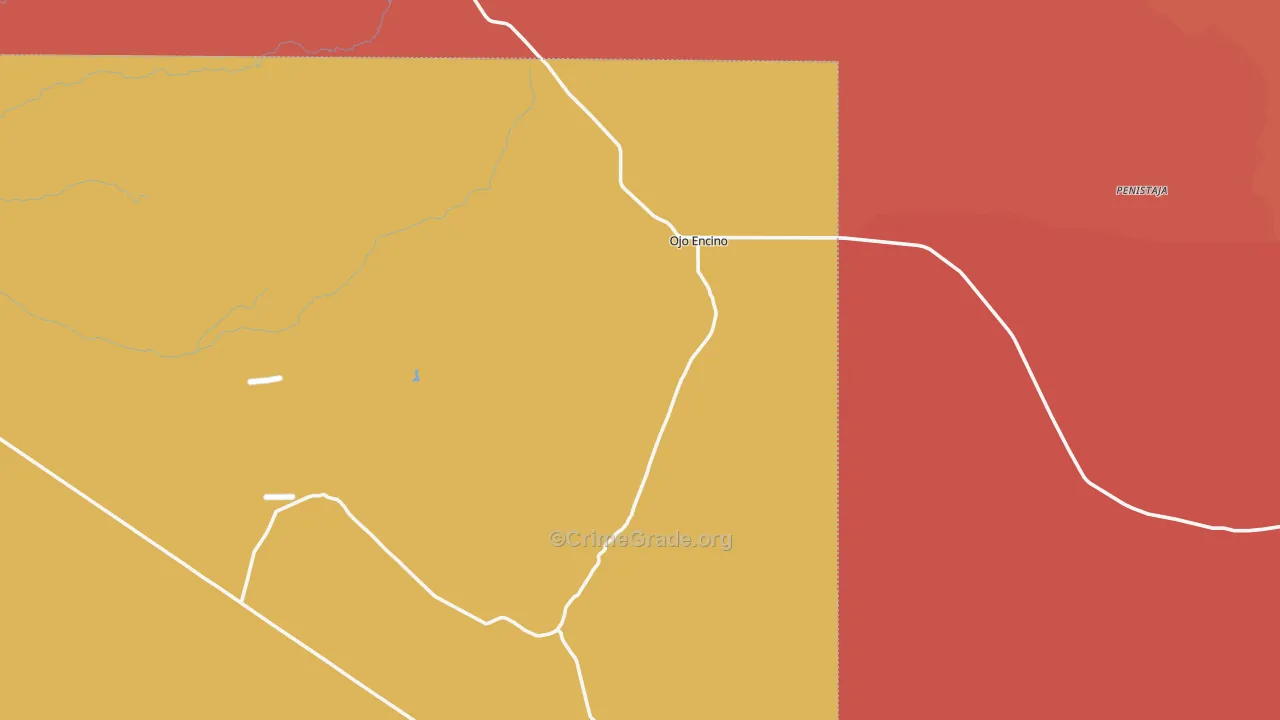 Whitehorse, NM Map of Robbery Rates