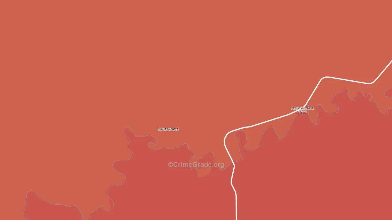 Whitehorse, SD Map of Robbery Rates
