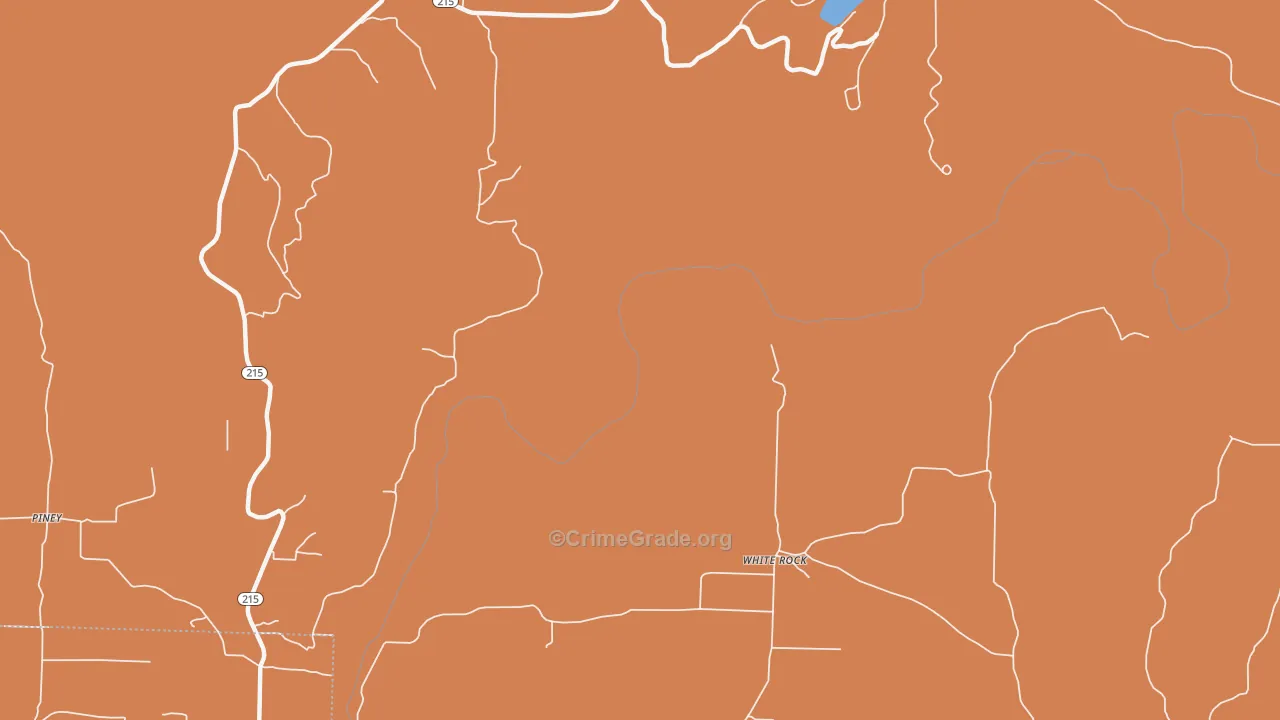 Whiterock, AR Map of Robbery Rates