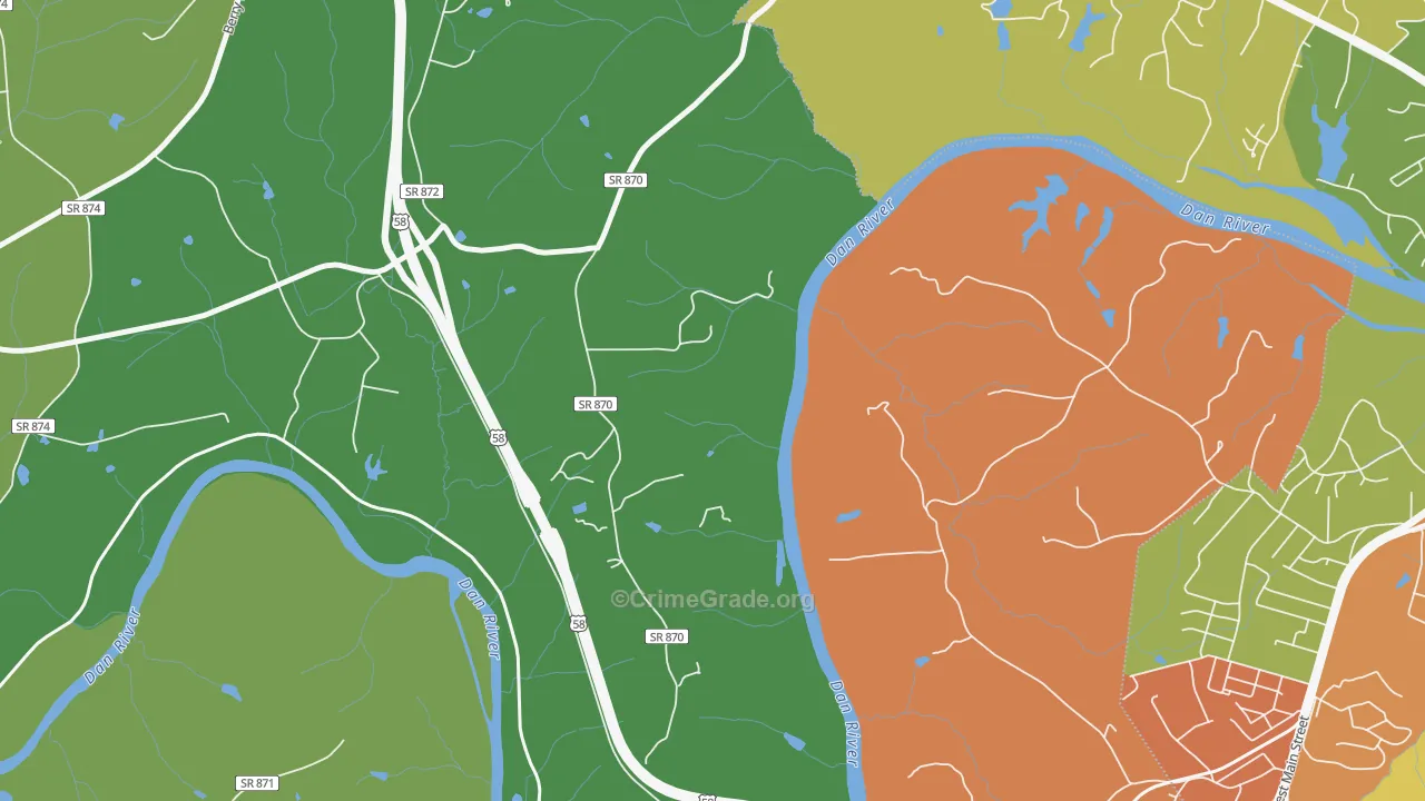 Whitfield, VA Map of Robbery Rates