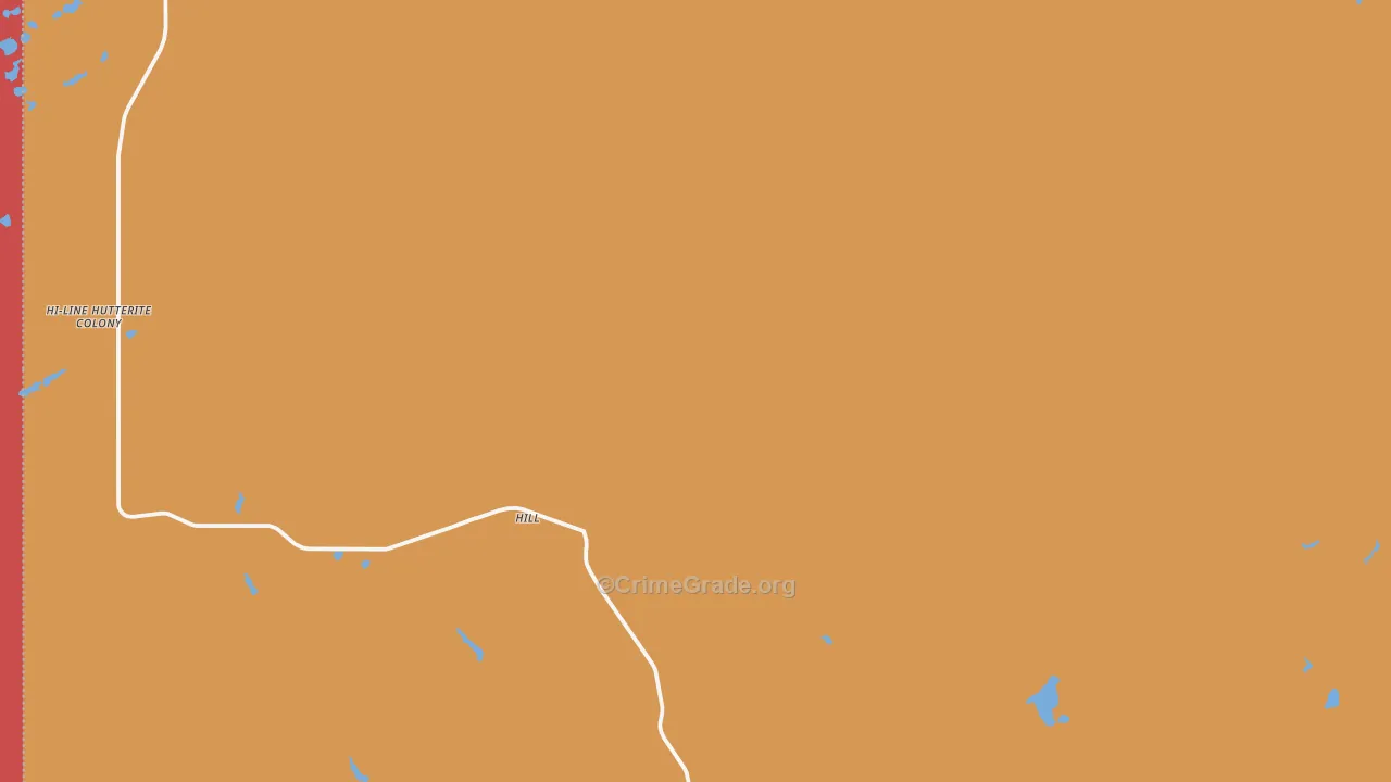 Whitlash, MT Map of Robbery Rates