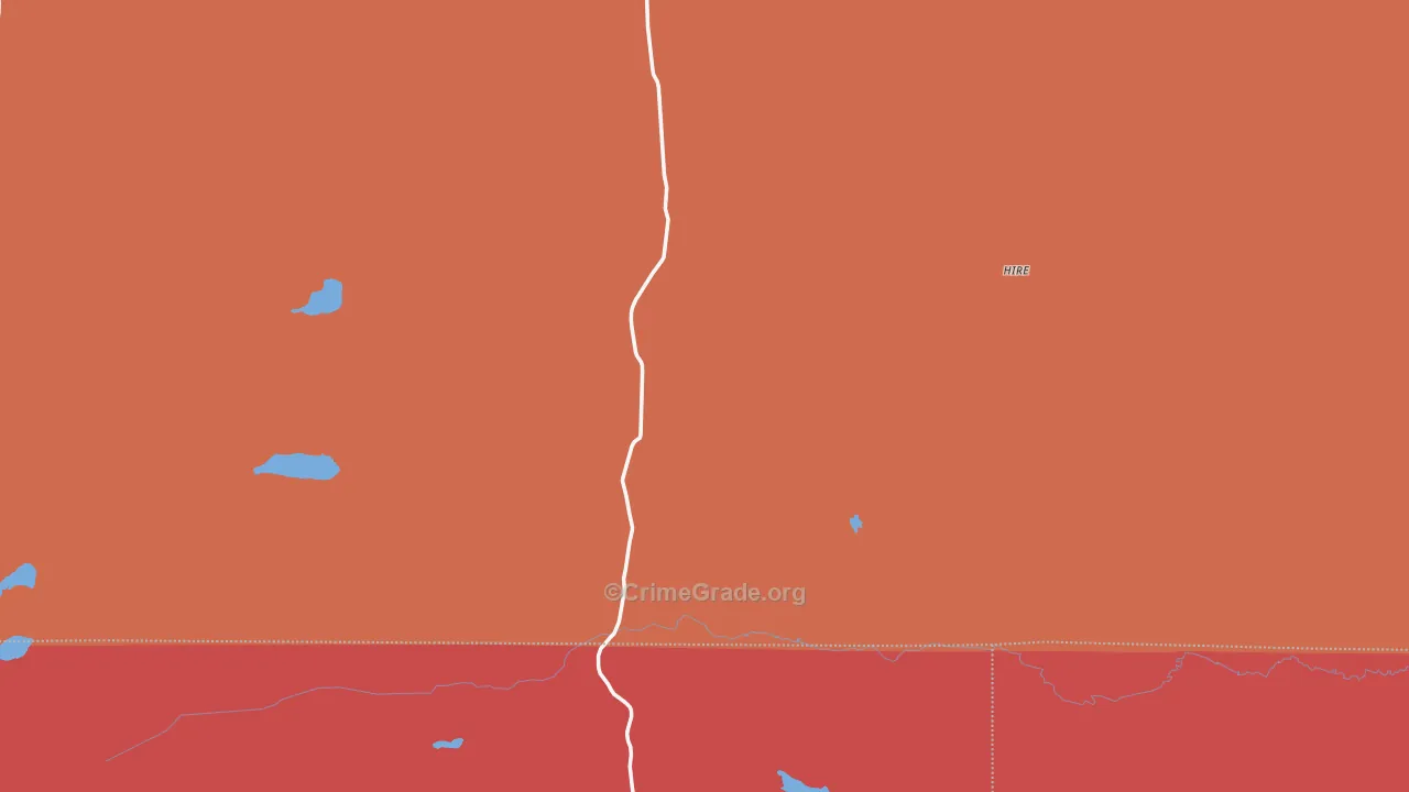 Whitman, NE Map of Robbery Rates