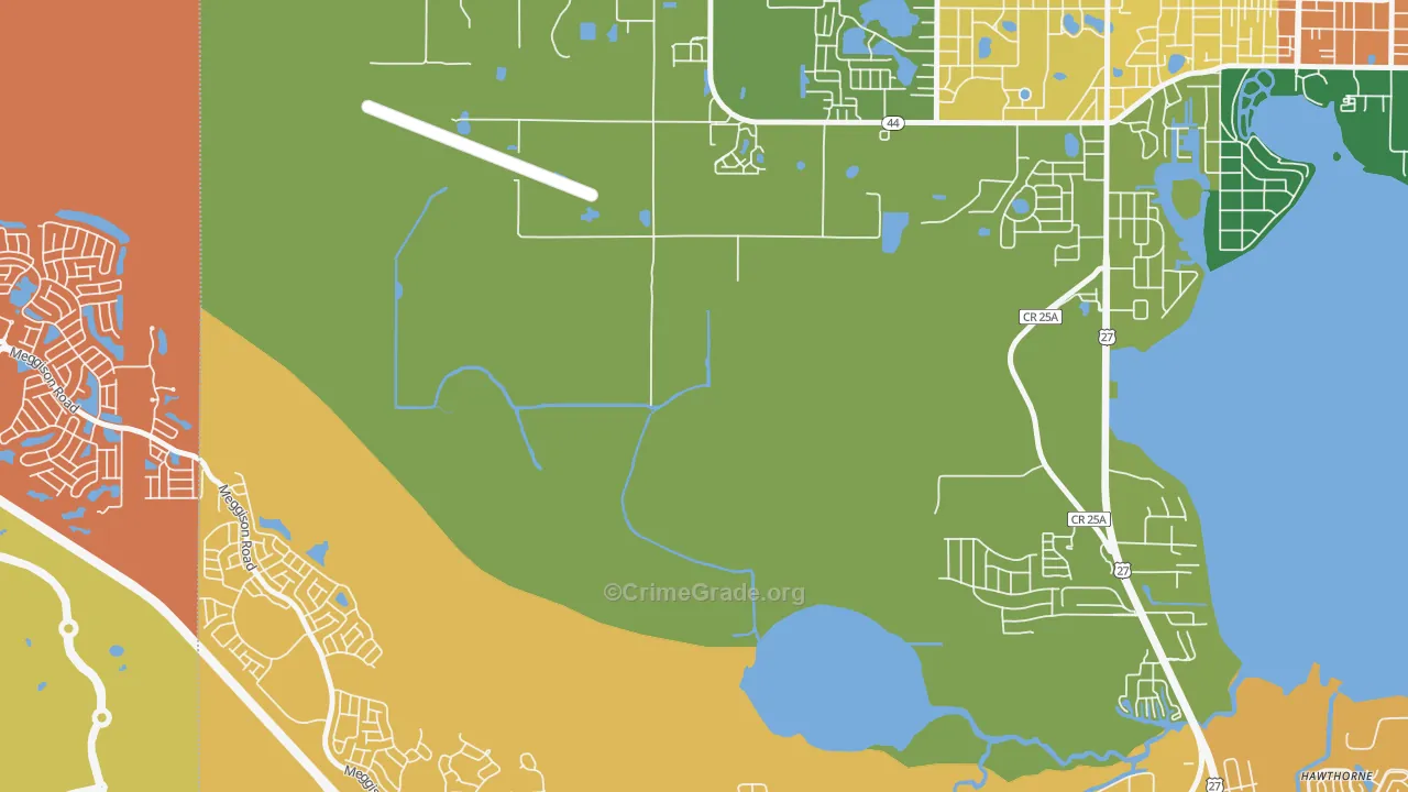 Whitney, FL Map of Robbery Rates