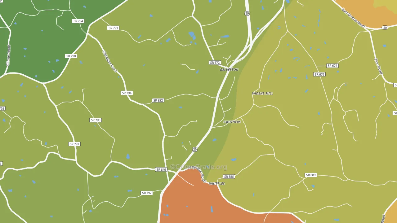 Whittle, VA Map of Robbery Rates