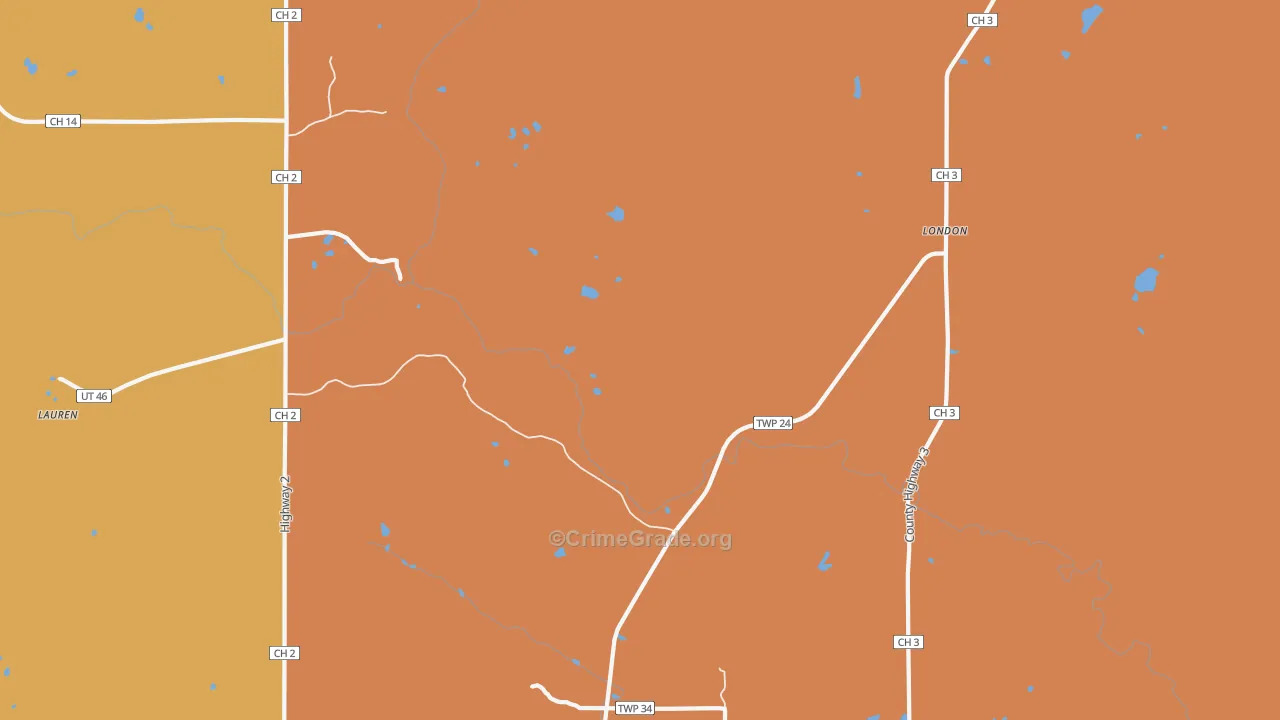 Whyte, MN Map of Robbery Rates