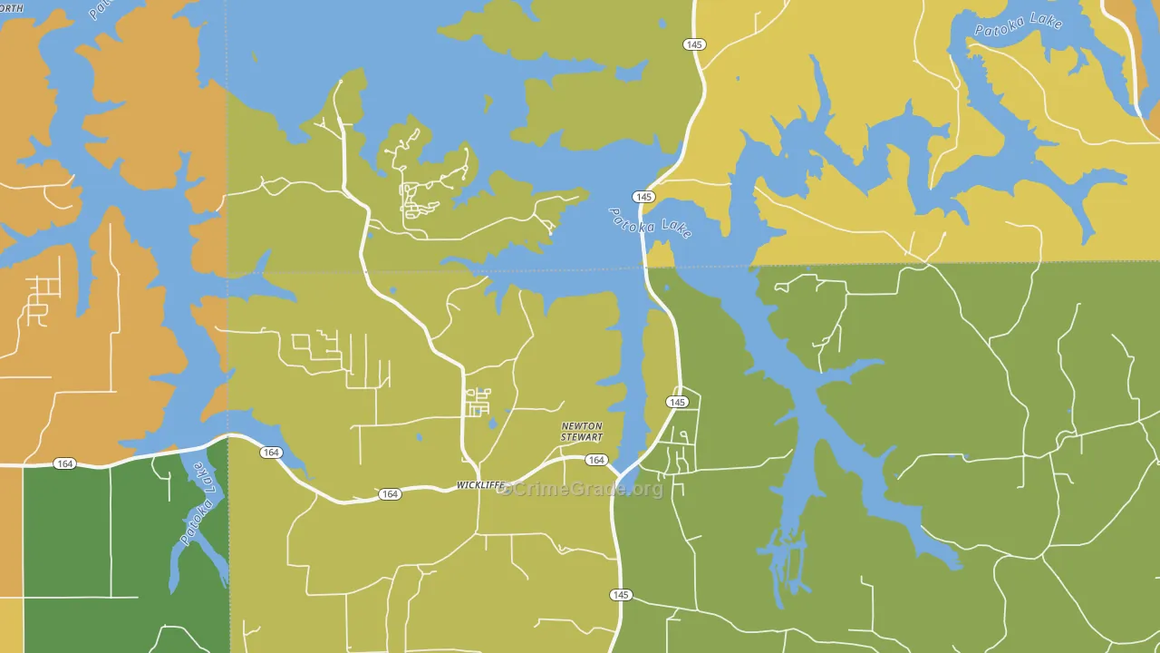 Wickliffe, IN Map of Robbery Rates