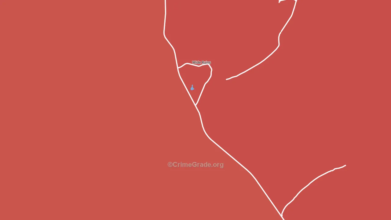 Wide Ruins, AZ Map of Robbery Rates