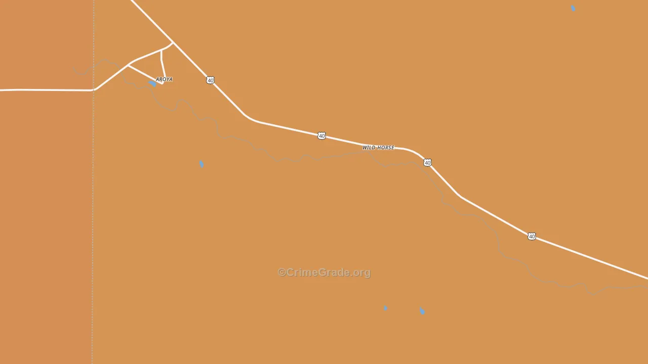 Wild Horse, CO Map of Robbery Rates