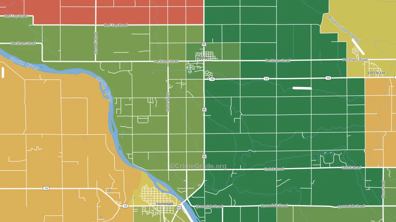 Wilder, ID Map of Robbery Rates